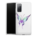 Coque silicone Premium Blanc pour Samsung Galaxy S20 FE - Papillon discret