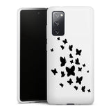 Coque silicone Premium Blanc pour Samsung Galaxy A52 4/5G - Papillon dark