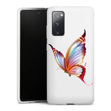 Coque silicone Premium Blanc pour Samsung Galaxy S20 FE - Papillon élégance