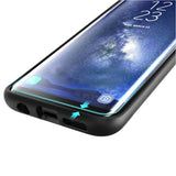 Film de protection en Verre trempé incurvé Noir + coque de protection pour Samsung Galaxy S8