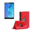 Housse Etui Rouge pour Huawei MediaPad M5 8.4 Coque avec Support Rotatif 360° + Film de protection en verre trempé