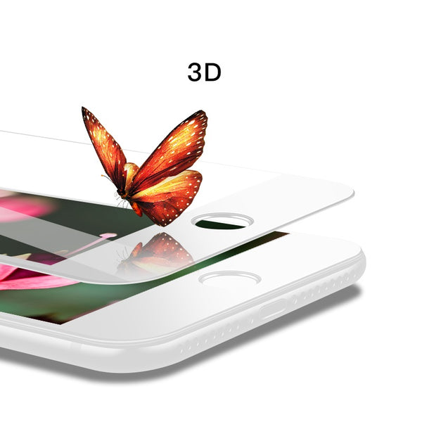 Film de protection en Verre trempé 3D bords blanc courbés iPhone 7 Plus