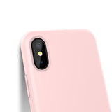 Coque silicone gel rose ultra mince pour iphone X