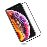 Film de protection en Verre trempé bords noir + coque de protection pour iPhone XS Max