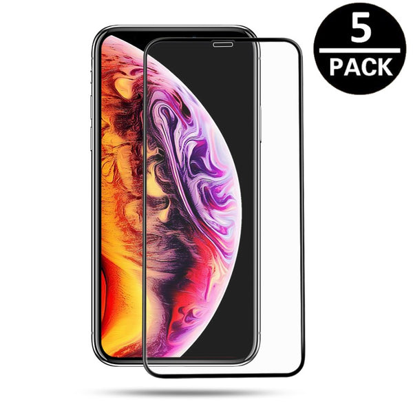 Film de protection en Verre trempé 3D bords noir courbés iPhone XS