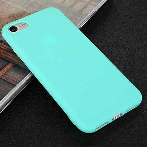 Coque silicone gel bleu ultra mince pour iphone 7
