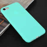 Coque silicone gel bleu ultra mince pour iphone 8
