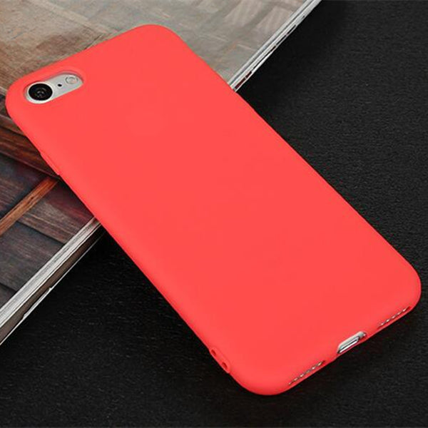 Coque silicone gel rouge ultra mince pour iphone 7