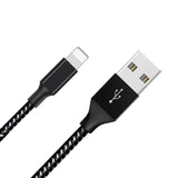 Câble de recharge nylon Noir USB vers iPhone/iPad - 1M