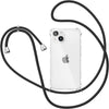 Transparente avec collier cordon noir pour iPhone 14 Plus