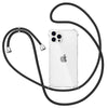 Transparente avec collier cordon noir pour iPhone 14 Pro