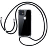 Coque Transparente avec collier cordon noir pour iPhone 12 / 12 Pro