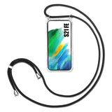 Coque Transparente avec collier cordon noir pour Samsung Galaxy S21 FE