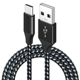 Câble de recharge nylon Noir USB vers Type USB-C - 3M