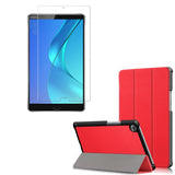 Coque Smart Rouge Premium pour Huawei MediaPad M5 8.4 + Vitre de protection