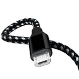 Câble de recharge nylon Noir USB vers Micro USB - 1M