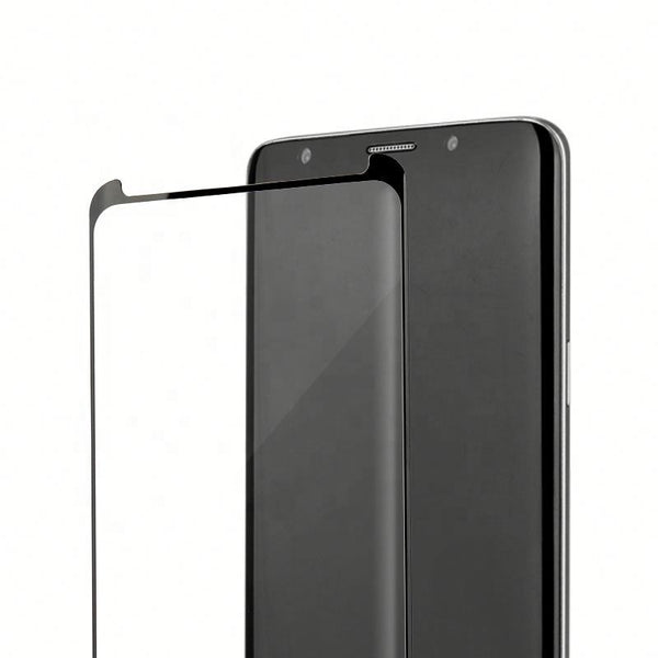 Film de protection en Verre trempé incurvé Noir + coque de protection pour Samsung Galaxy S9 Plus