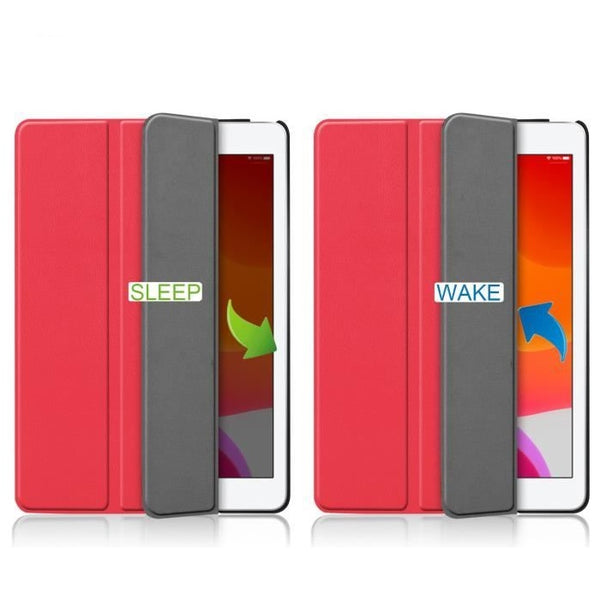 Coque résistante Smart Rouge pour Apple iPad 10.2 2019 Etui Folio