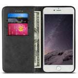 Etui portefeuille magnétique Noir pour iPhone 6 Plus/ 7 Plus/ 8 Plus