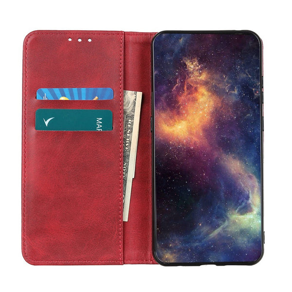 Etui portefeuille magnétique Rouge pour Oppo A72