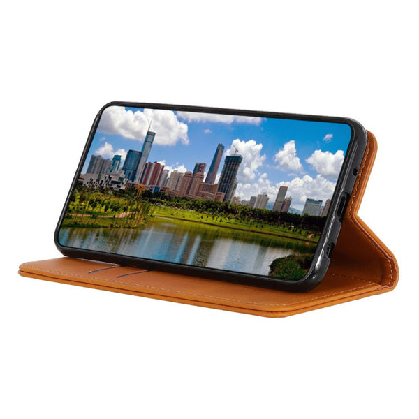 Etui portefeuille magnétique Marron clair pour iPhone 12 Pro max