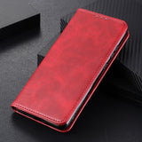 Etui portefeuille magnétique Rouge pour Samsung Galaxy S21 FE