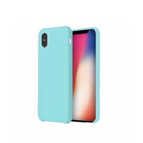 Coque silicone gel bleu ultra mince pour iphone XS