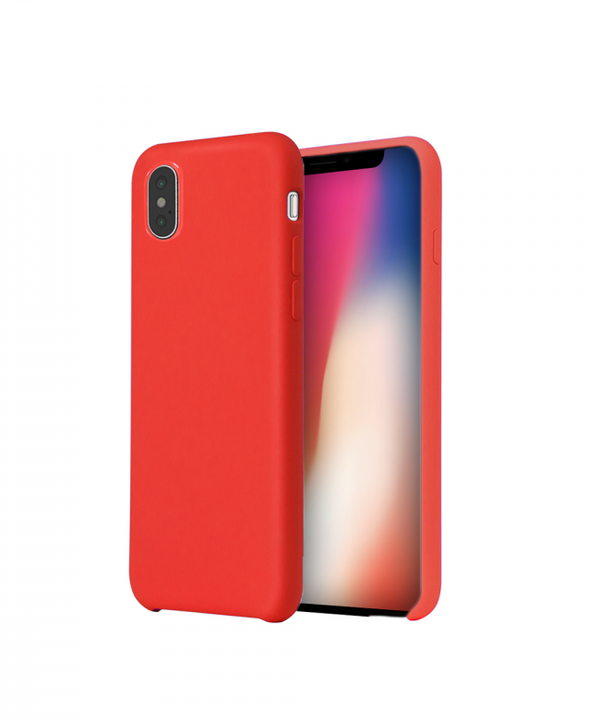 Coque silicone gel rouge ultra mince pour iphone