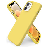 Coque silicone Jaune pour iPhone 12 Mini